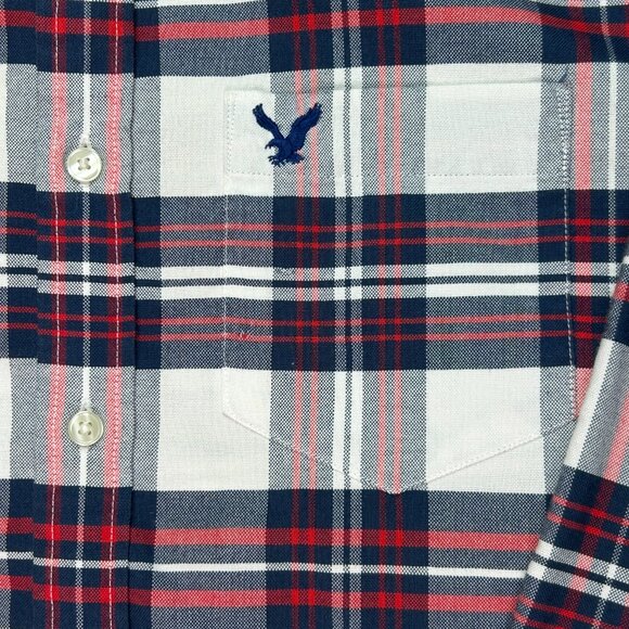American Eagle Classic Fit Plaid Button Down Shirt - Picture 2 of 11